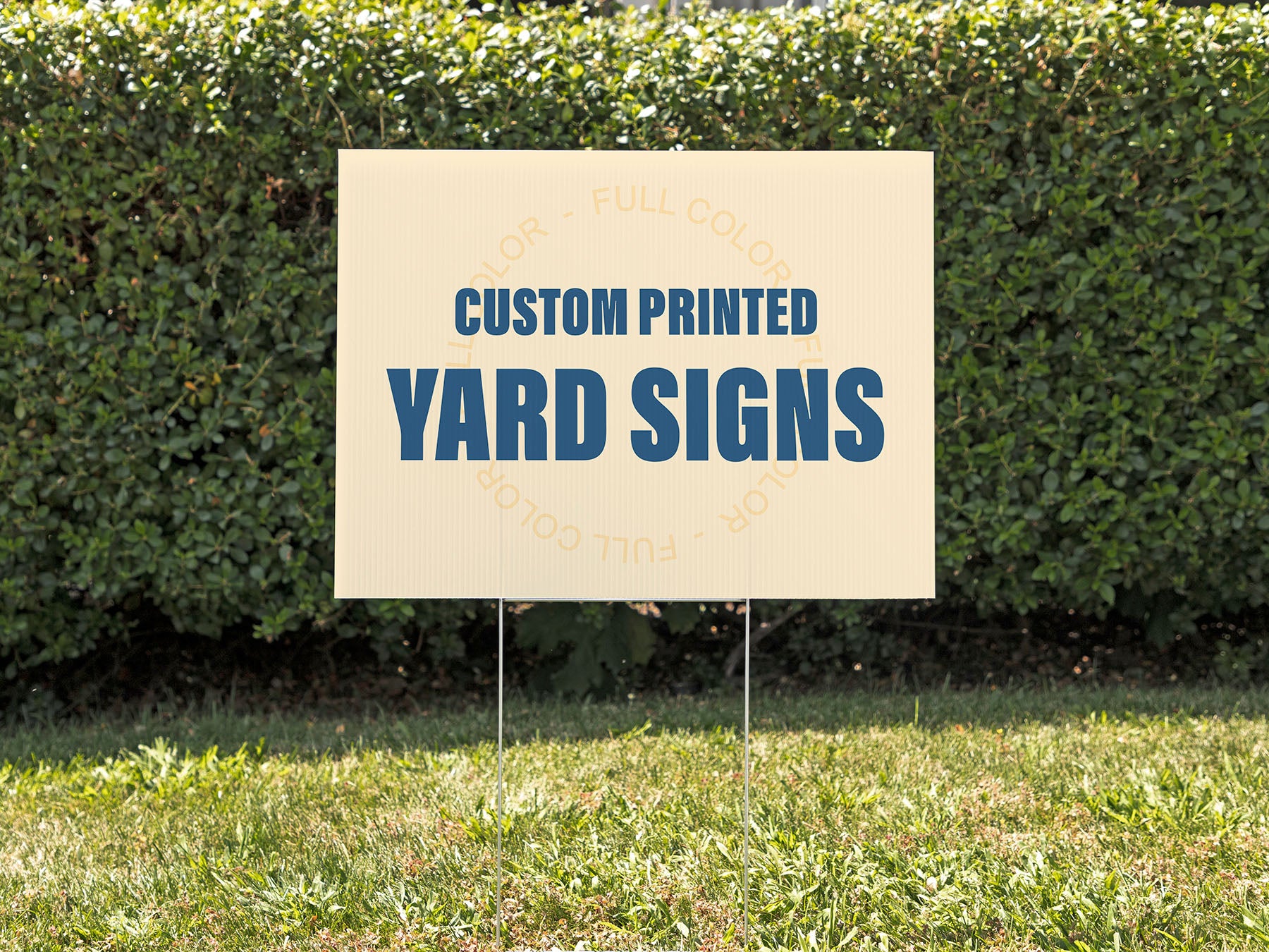 custom printed double sided yard signs